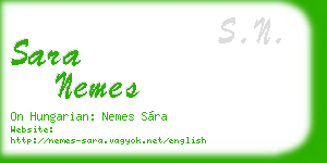 sara nemes business card